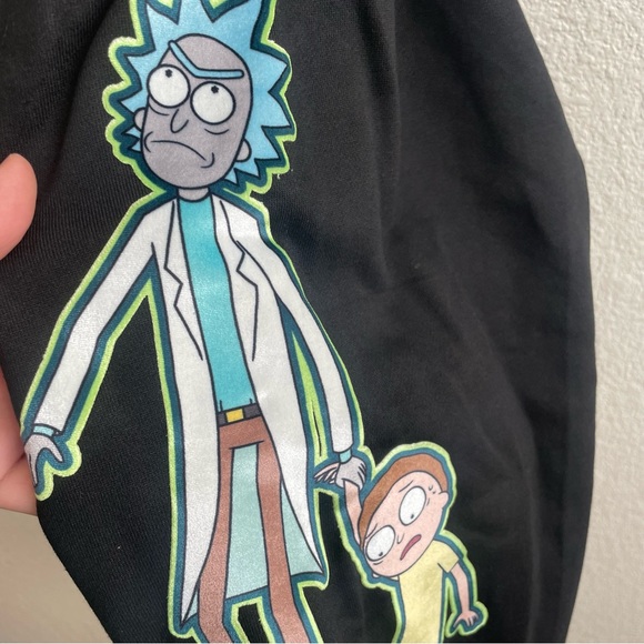 NWT Rick & Morty Sweatpants Graphic Print Joggers Adult Swim - Picture 3 of 5